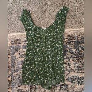 Urban Outfitters Green Floral romper